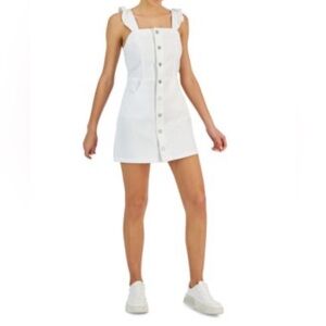 White Button-Down Women's Dress